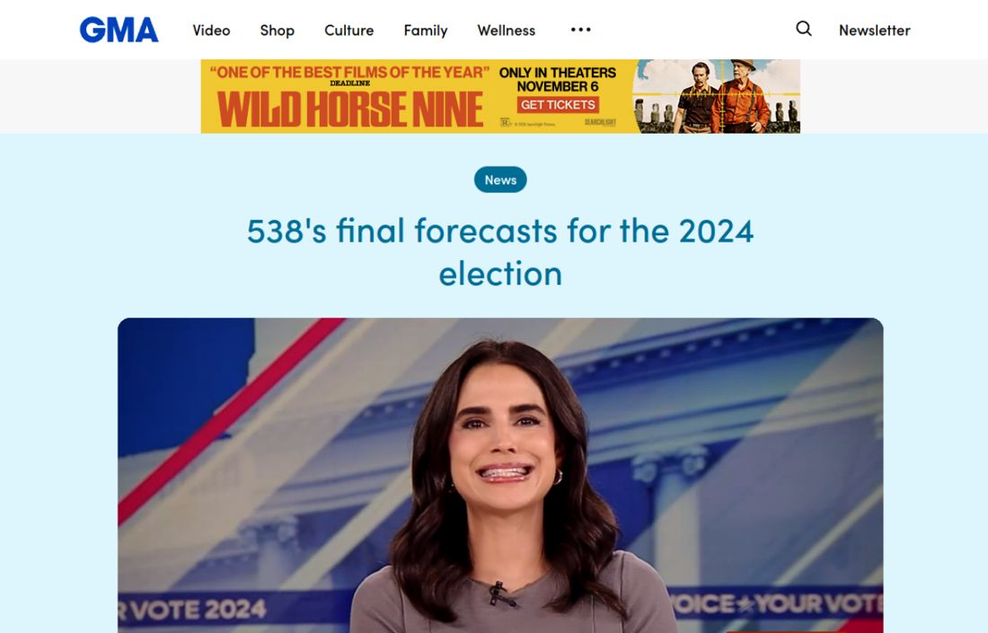 Screenshot of the page as published at beta.goodmorningamerica.com