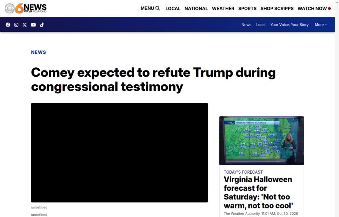 Screenshot of the page as published at wtvr.com