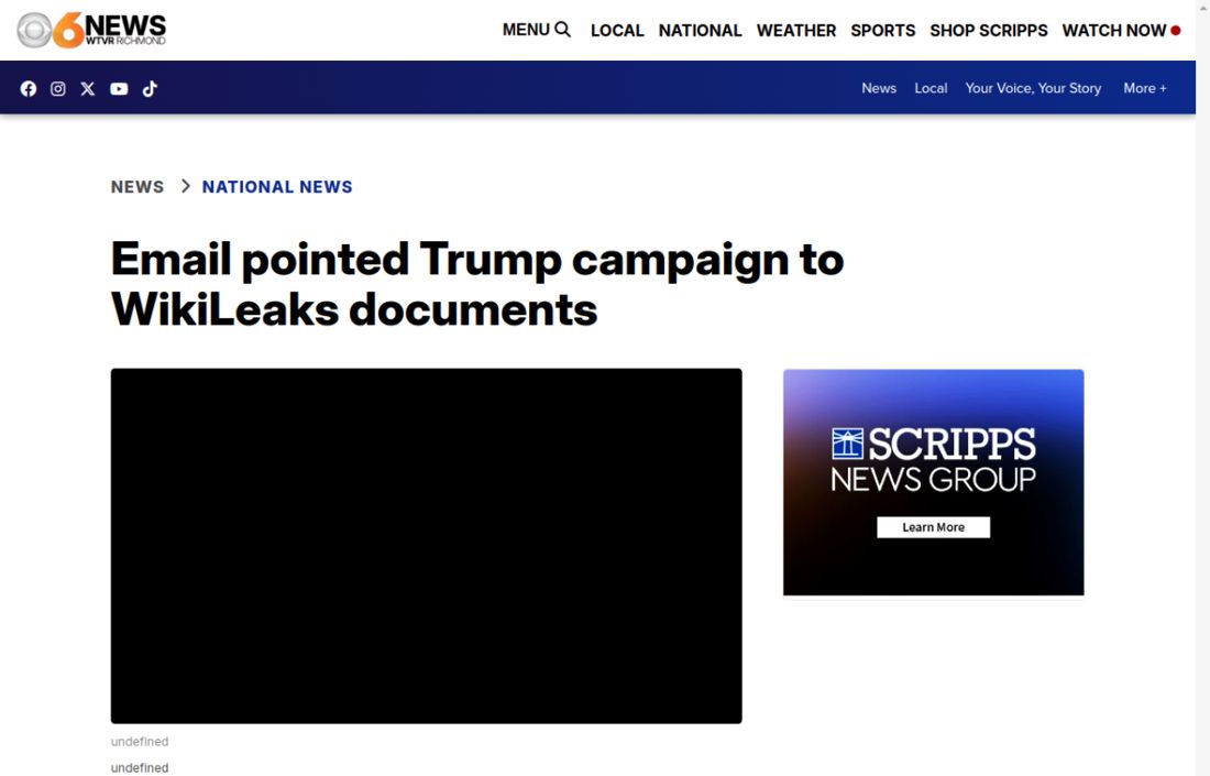 Screenshot of the page as published at wtvr.com